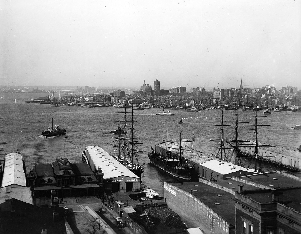 Panorama New York Harbour, před rokem 1900 od American Photographer