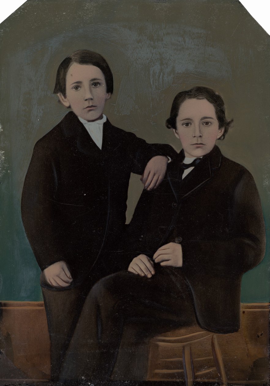 Portrét dvou chlapců,c. 1870 (foto) od American Photographer