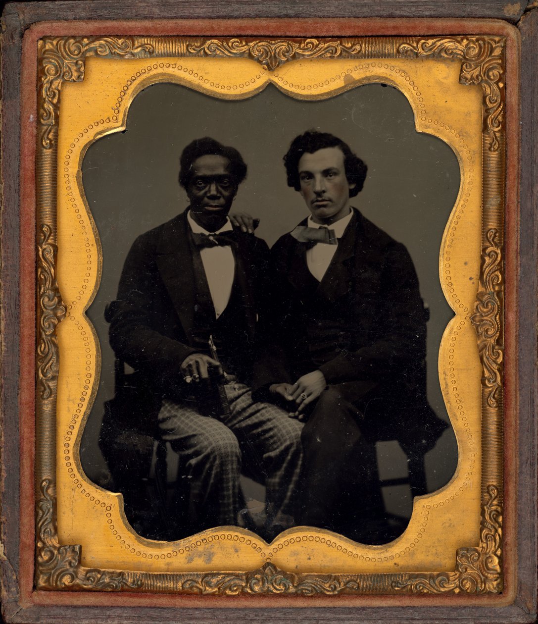 Portrét dvou mužů, cca. 1860 (foto) od American Photographer