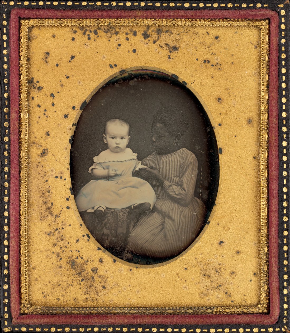 Portrét dítěte a mladé ženy, cca. 1850 (foto) od American Photographer