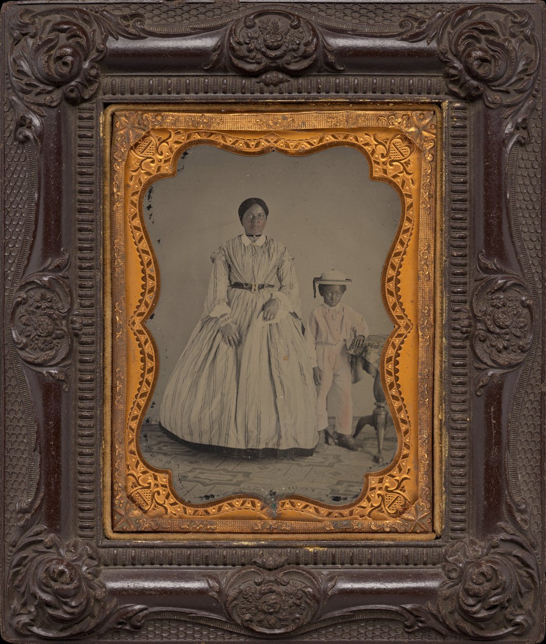 Portrét ženy a chlapce,c. 1863 (foto) od American Photographer
