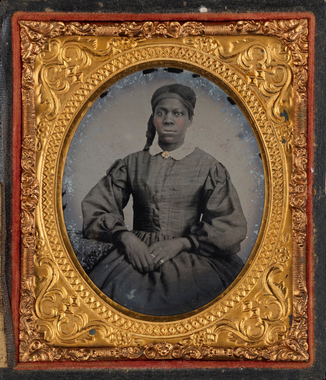 Portrét ženy, c. 1860 (foto) od American Photographer