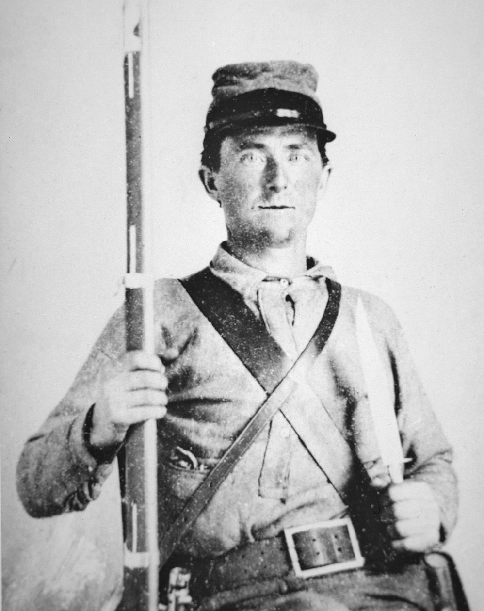 Vojín John LeRoy Williams, voják Konfederační armády (černobílá fotografie) od American Photographer