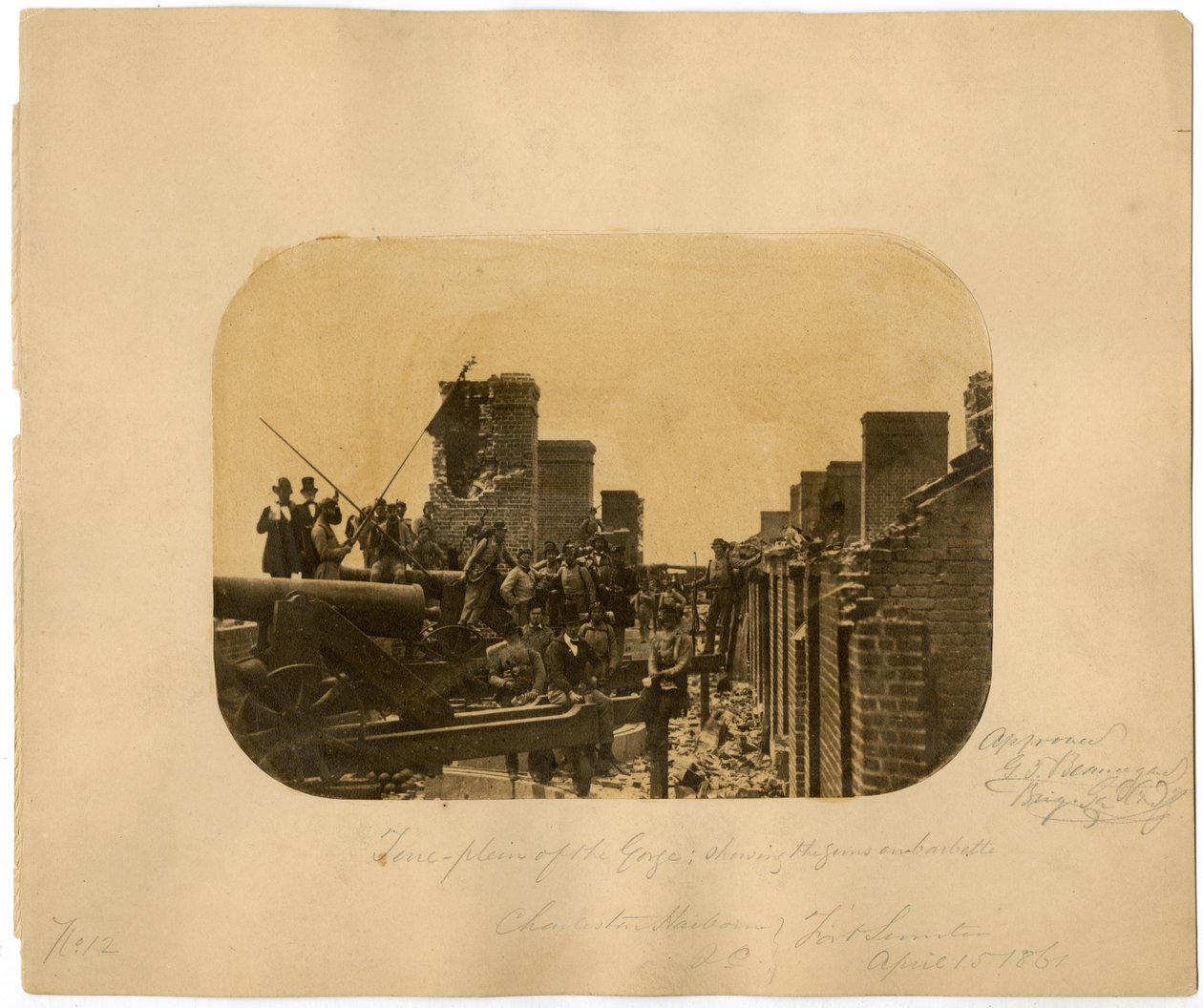 Vojáci po evakuaci poražených unijních sil, bitva u Fort Sumter, 1861 od American Photographer