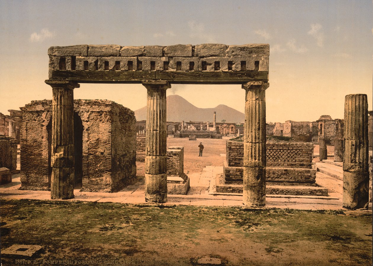 Fórum, Pompeje, cca 1890-1900 (fotomechanický tisk) od American Photographer