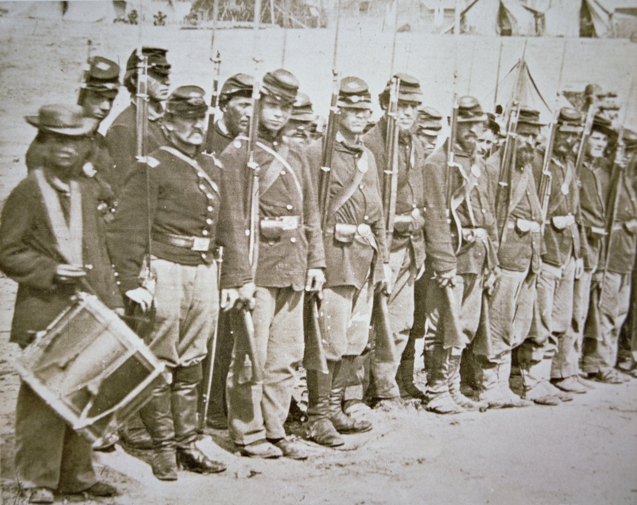 Šestý Maine Infantry Regt. Union Army, na přehlídce po bitvě u Fredericksburgu od American Photographer