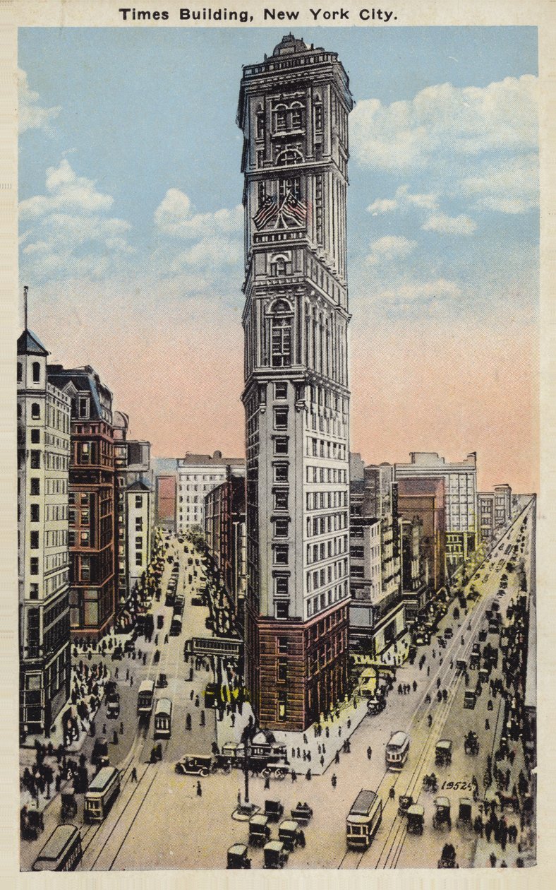 Times Building, New York, USA (kolorovaná fotografie) od American Photographer
