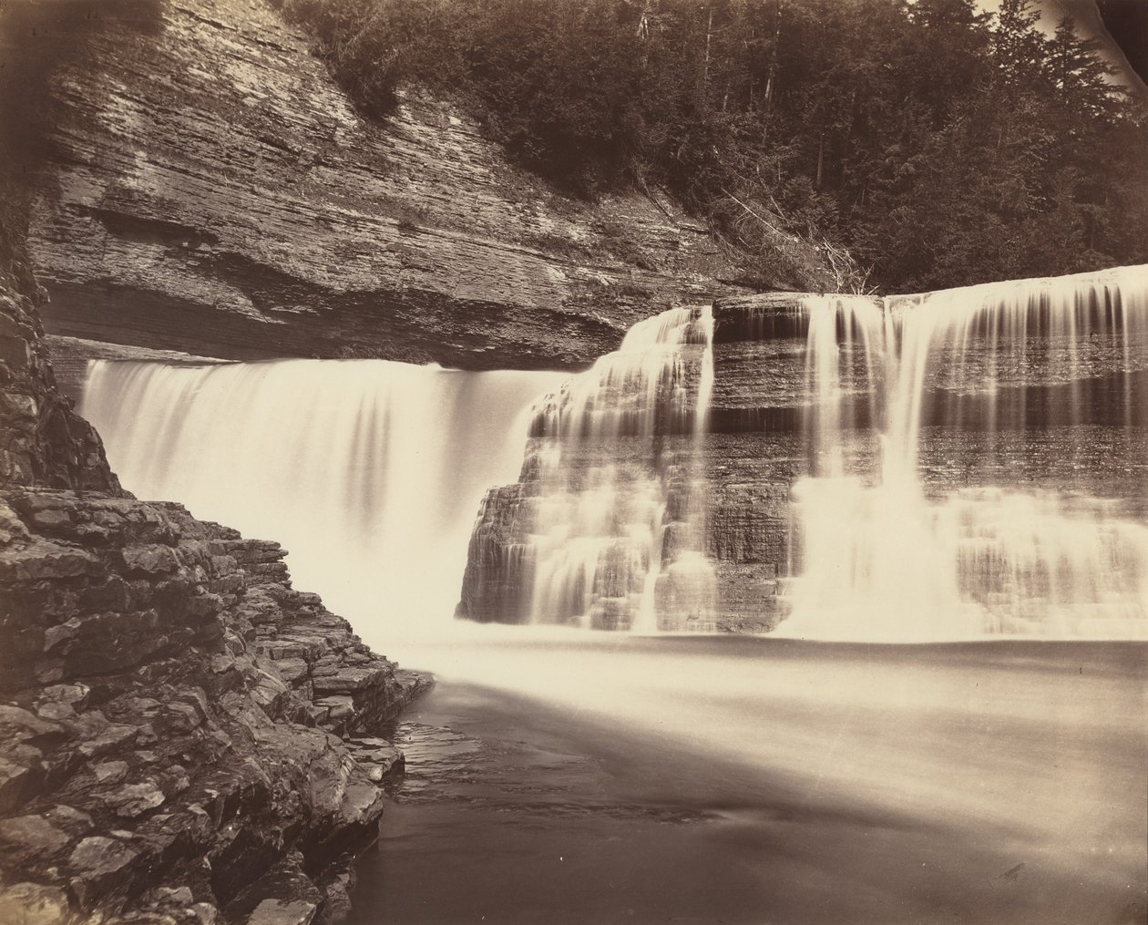 Trenton Falls, New York,c. 1870 (foto) od American Photographer