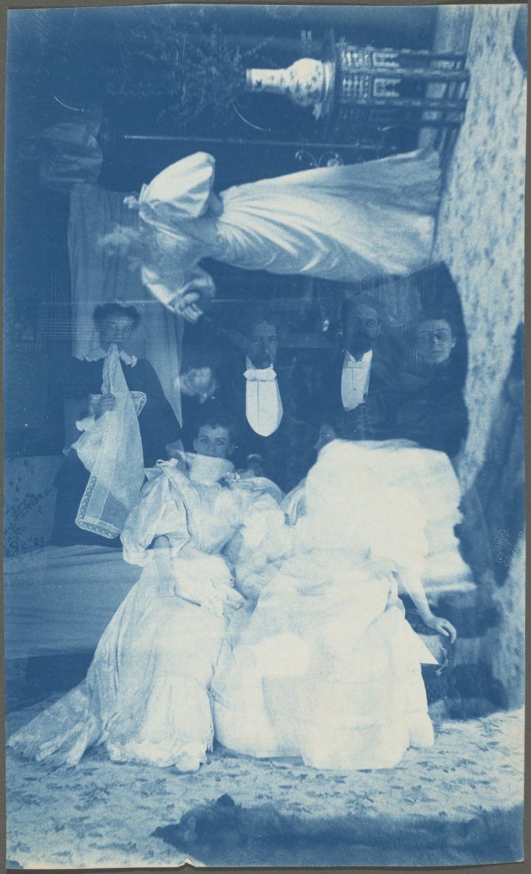 Bez názvu (Dvojitá expozice několika osob v interiéru),90. léta 19. století (fotografie) od American Photographer