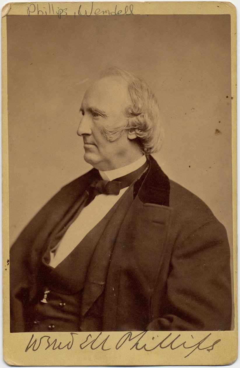 Wendell Phillips (1811-84), americký abolicionista a obhájce domorodých Američanů (foto alba) od American Photographer
