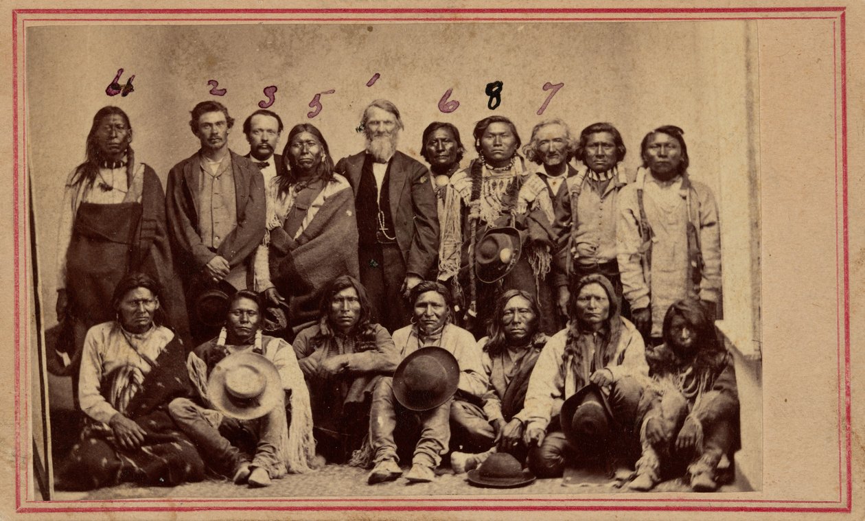 William F.M. Arny s náčelníky Apačů a Ute, 1867 (foto) od American Photographer