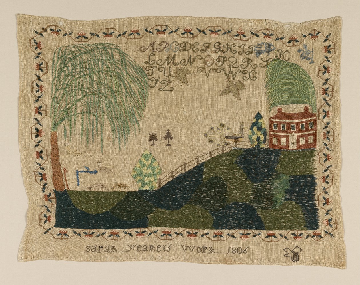 Sampler od American Sarah Yeakel
