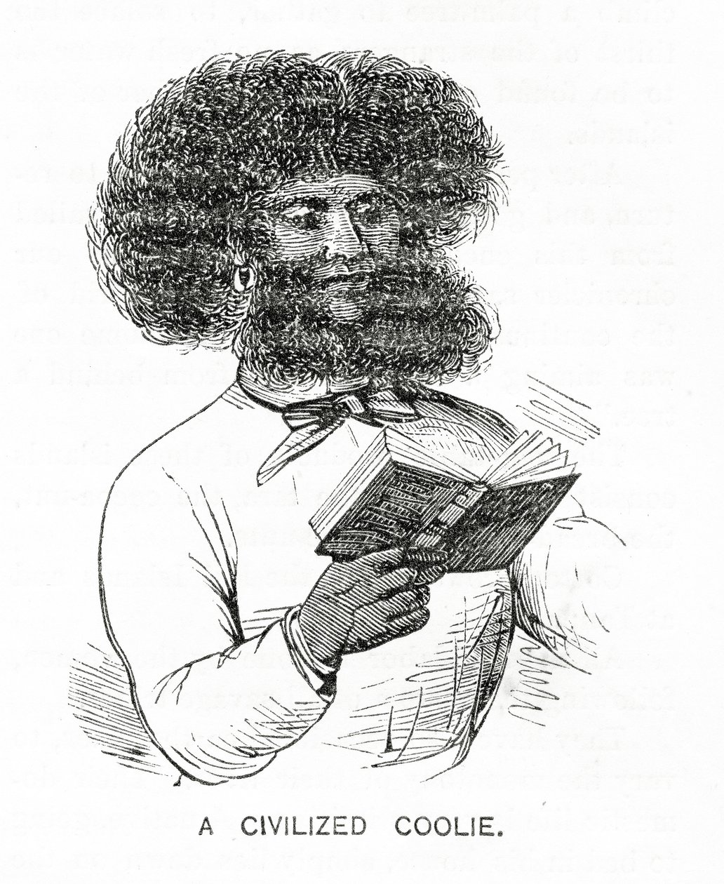 Civilized Coolie, ilustrace z Appletons Journal, 4. května 1872 od American School