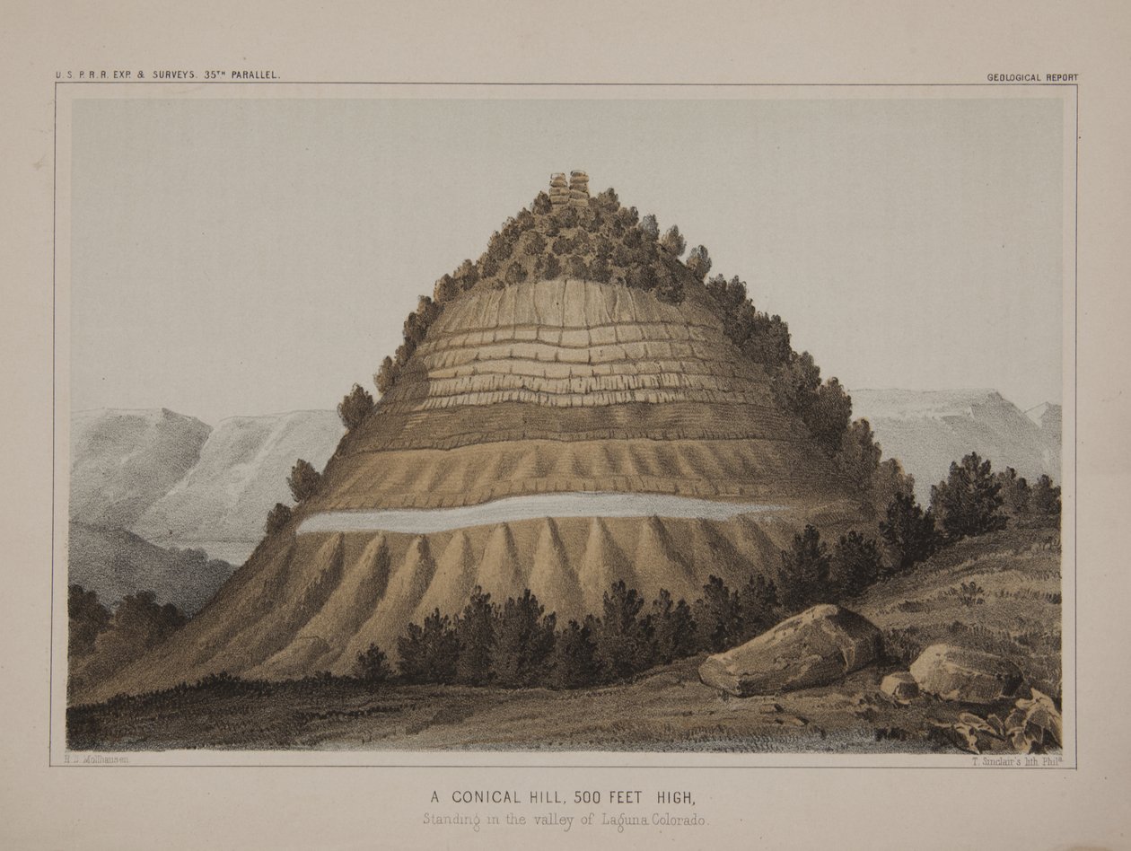 Conical Hill, 500 stop vysoký stojící v údolí Laquna Colorado od American School