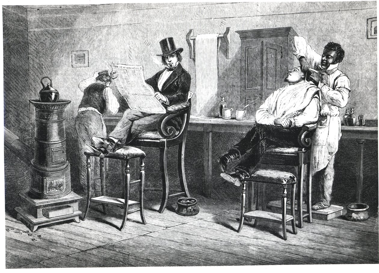 A Richmond Barbers Shop, 1861 od American School