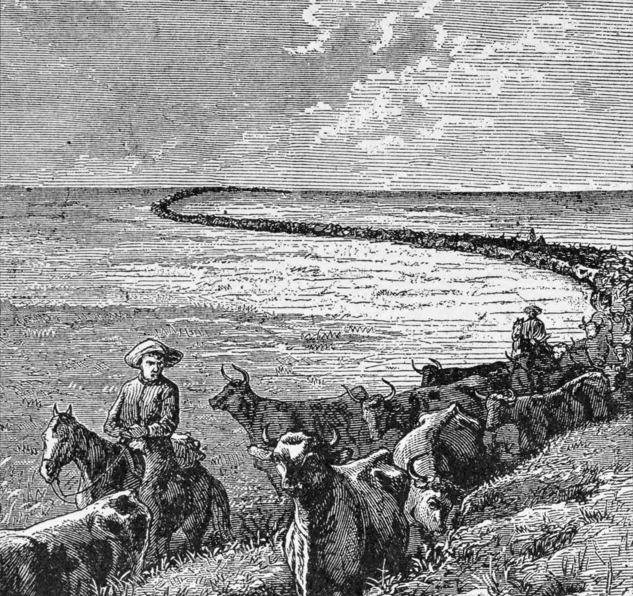 A Trail in the Great Plains, ilustrace z 