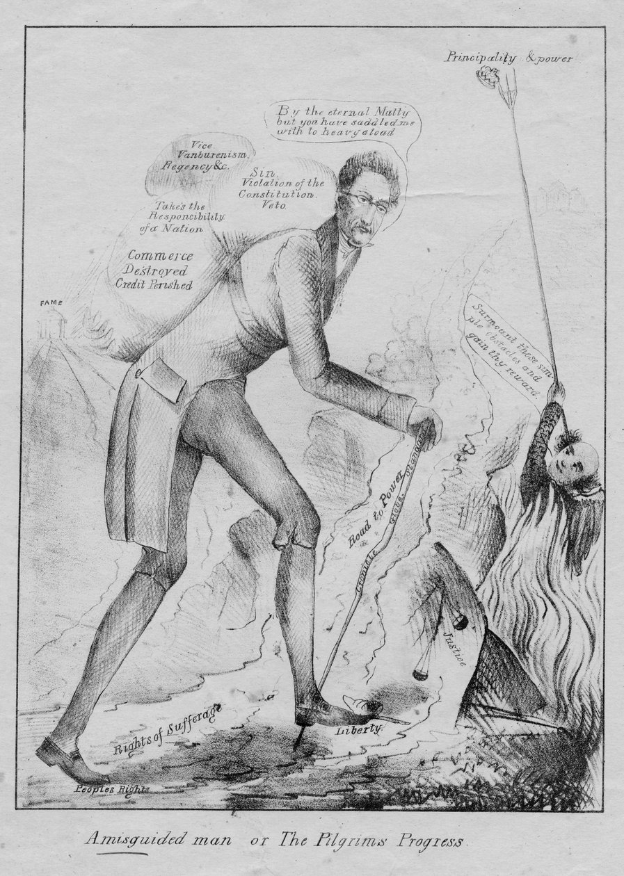 Pomýlený muž, aneb Poutníci postupují, kolem roku 1832 od American School