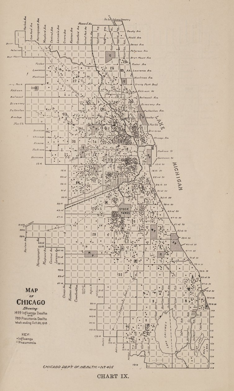 Zpráva o epidemii chřipky ve městě Chicago na podzim roku 1918 od American School