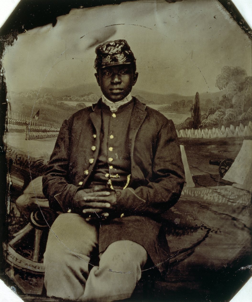 Abraham F. Brown, z 54. Massachusetts Infantry, c.1863 (tintype) od American School