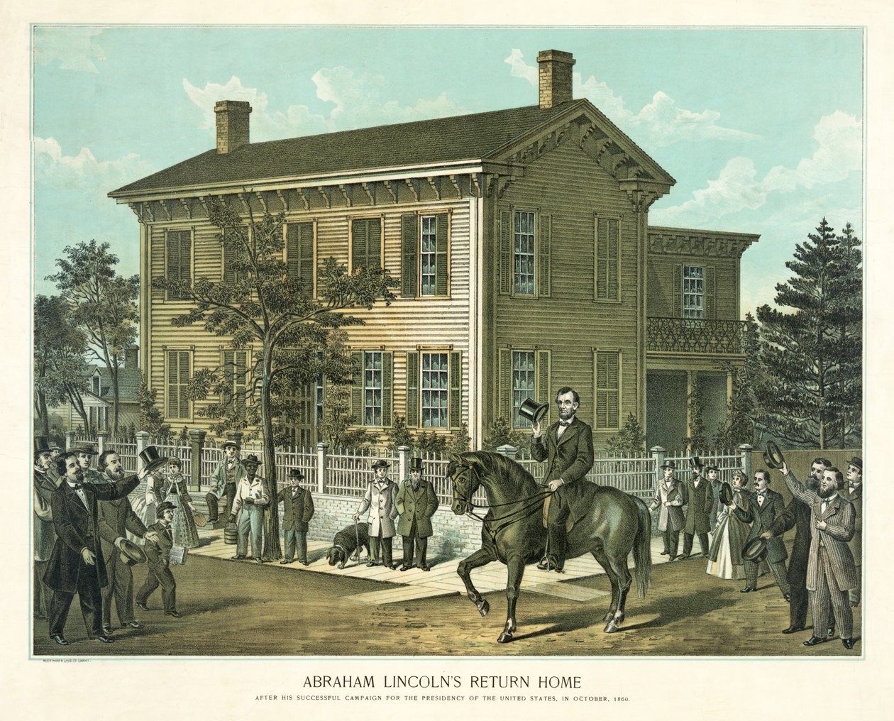 Abraham Lincolns Návrat domů, kolem roku 1860 od American School