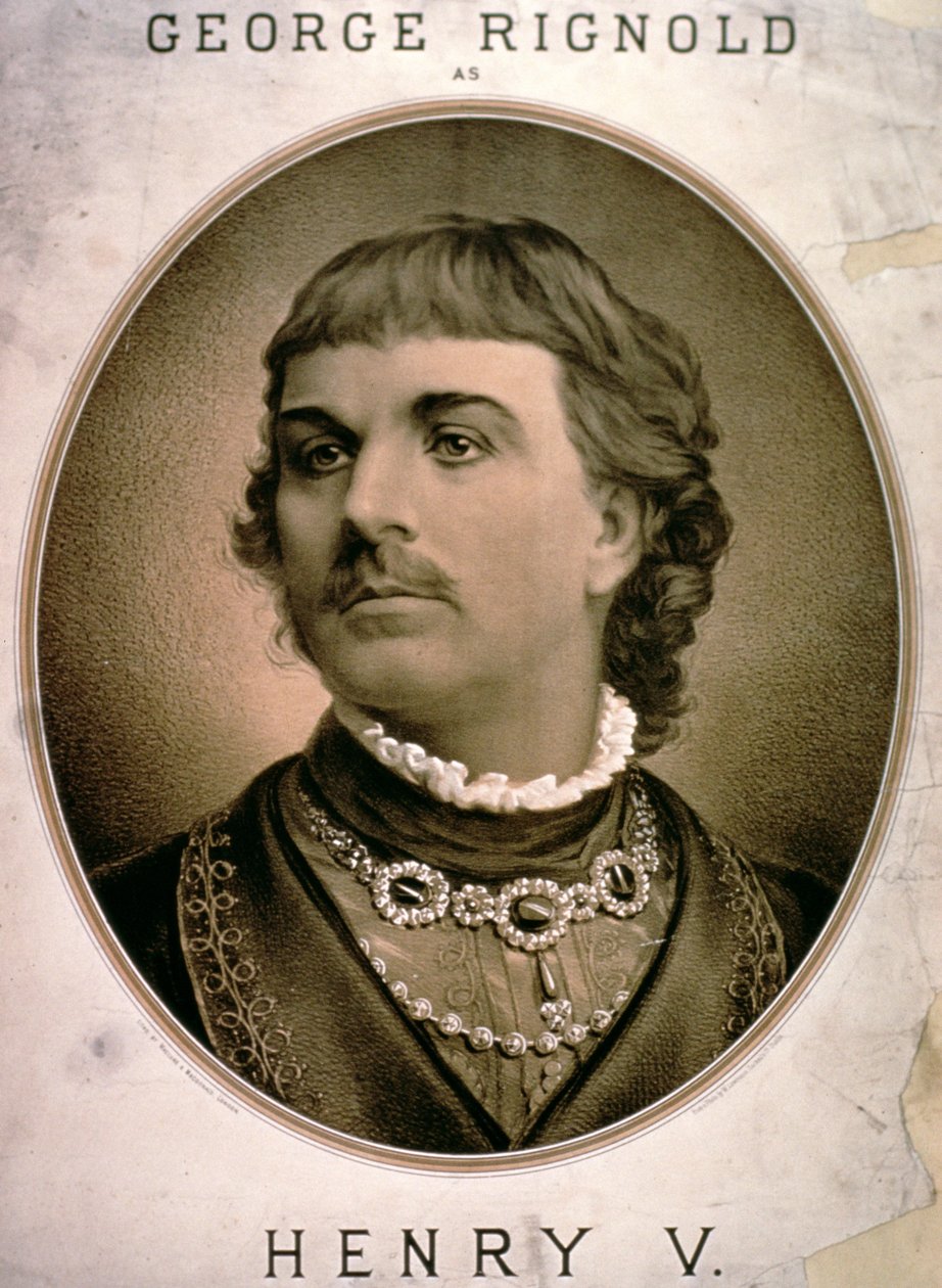 Reklama pro George Rignold jako Henry V od American School