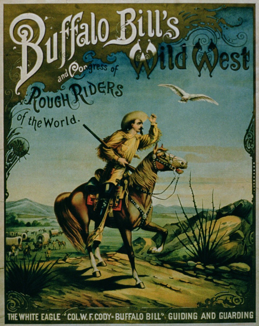 Reklama pro Buffalo Bills Divoký západ a Kongres Rough Riders of the World od American School