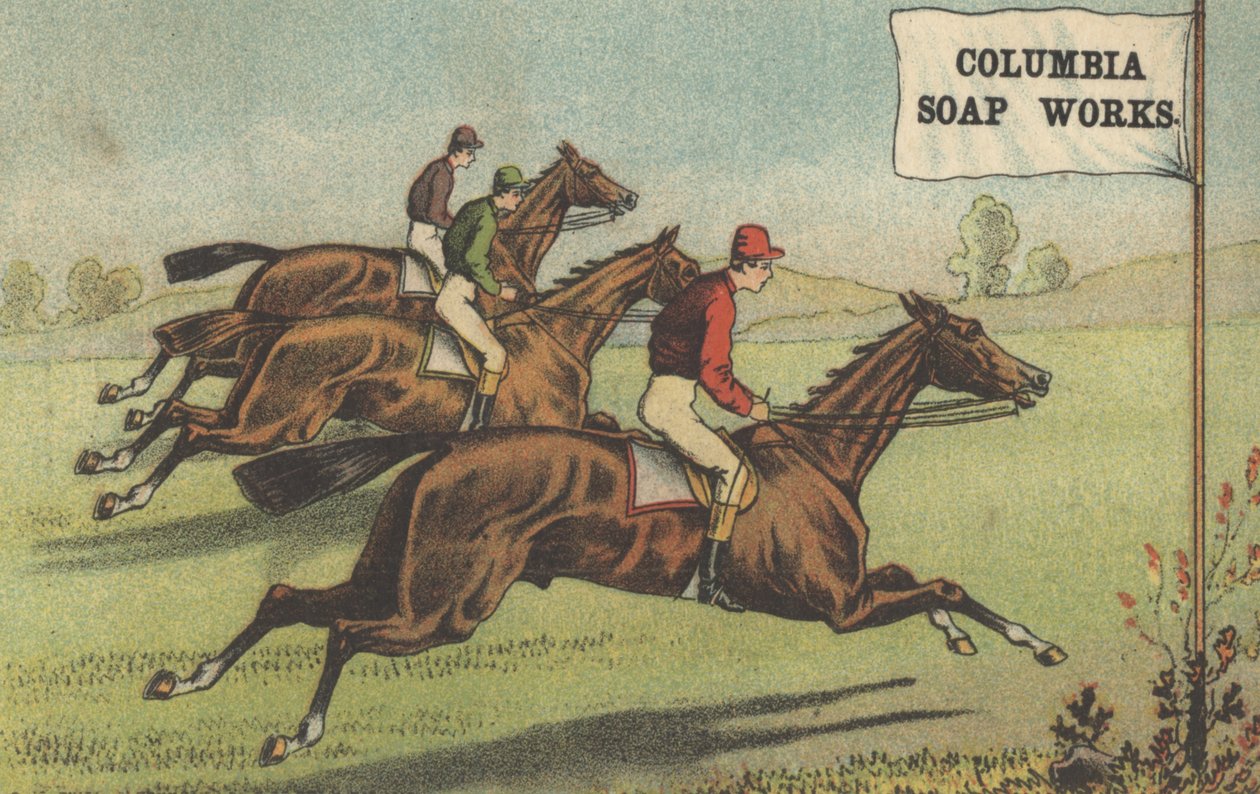 Reklama na mýdlárnu Columbia, cca 1880 od American School