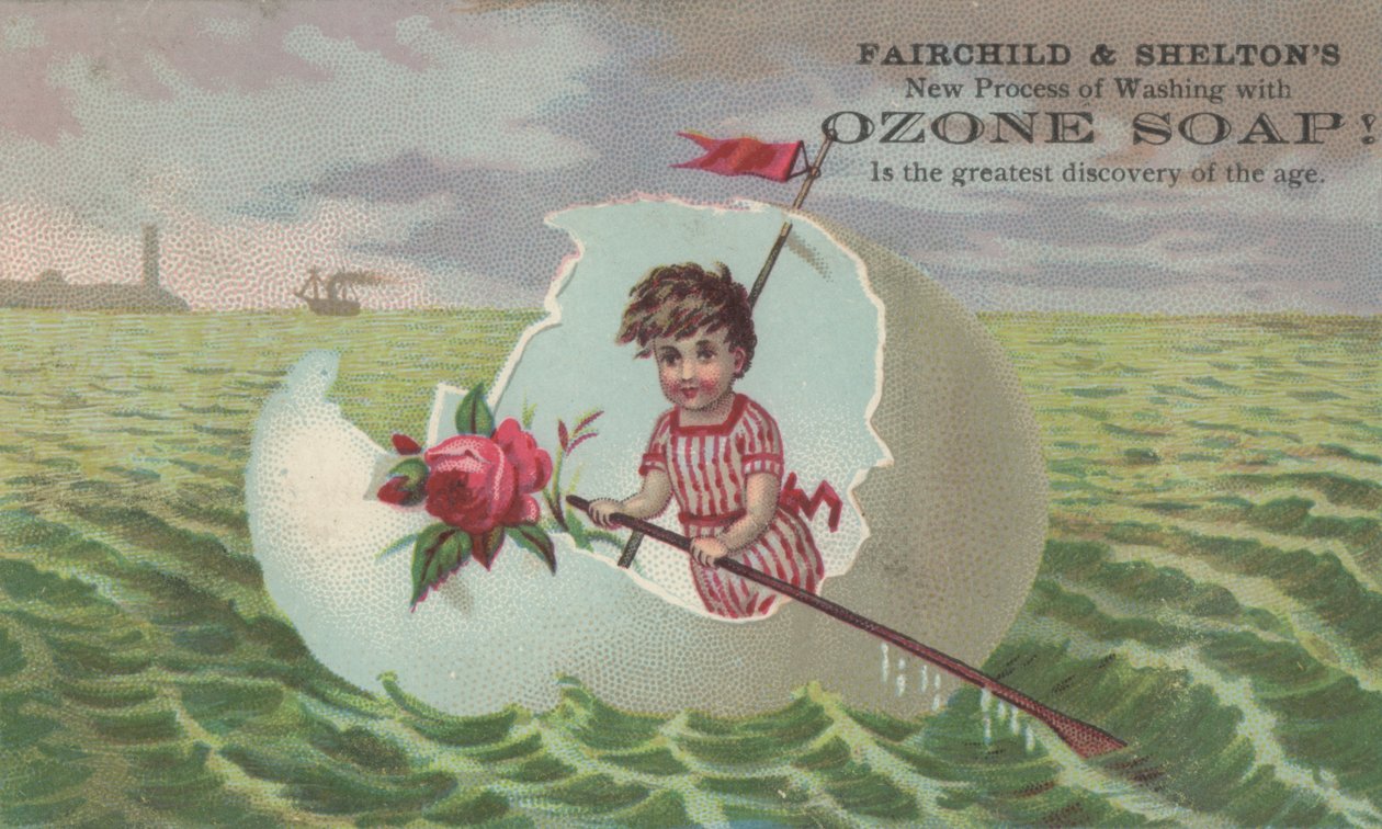 Reklama na mýdlo Fairchild & Sheltons Ozone, cca 1880 od American School