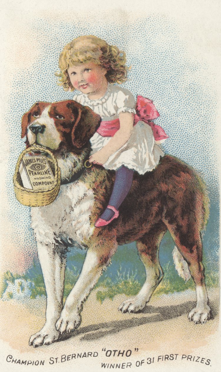 Reklama na prací prostředek James Pyles Pearline, cca 1880