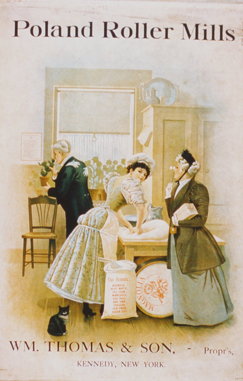 Reklama pro Polsko Válcové mlýny, W.M. Thomas & Sons, New York od American School