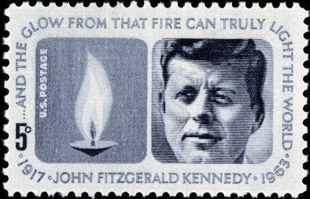 Americká známka na John Fitzgerald Kennedy od American School
