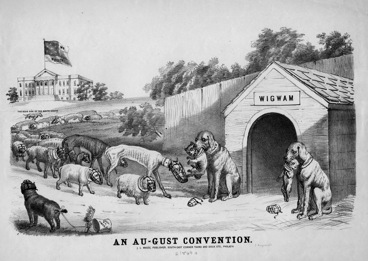 Au-gust Convention, vydané J.L. Magee, Philadelphia, kolem roku 1864 od American School
