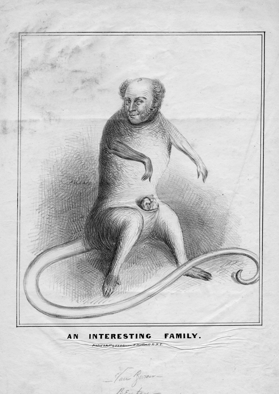 Zajímavá rodina, publikoval H R Robinson, New York, c.1845 od American School