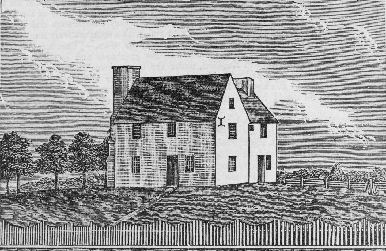Ancient House at Guilford, Connecticut, z „Connecticut Historical Collections“, John Warner Barber, 1856 od American School