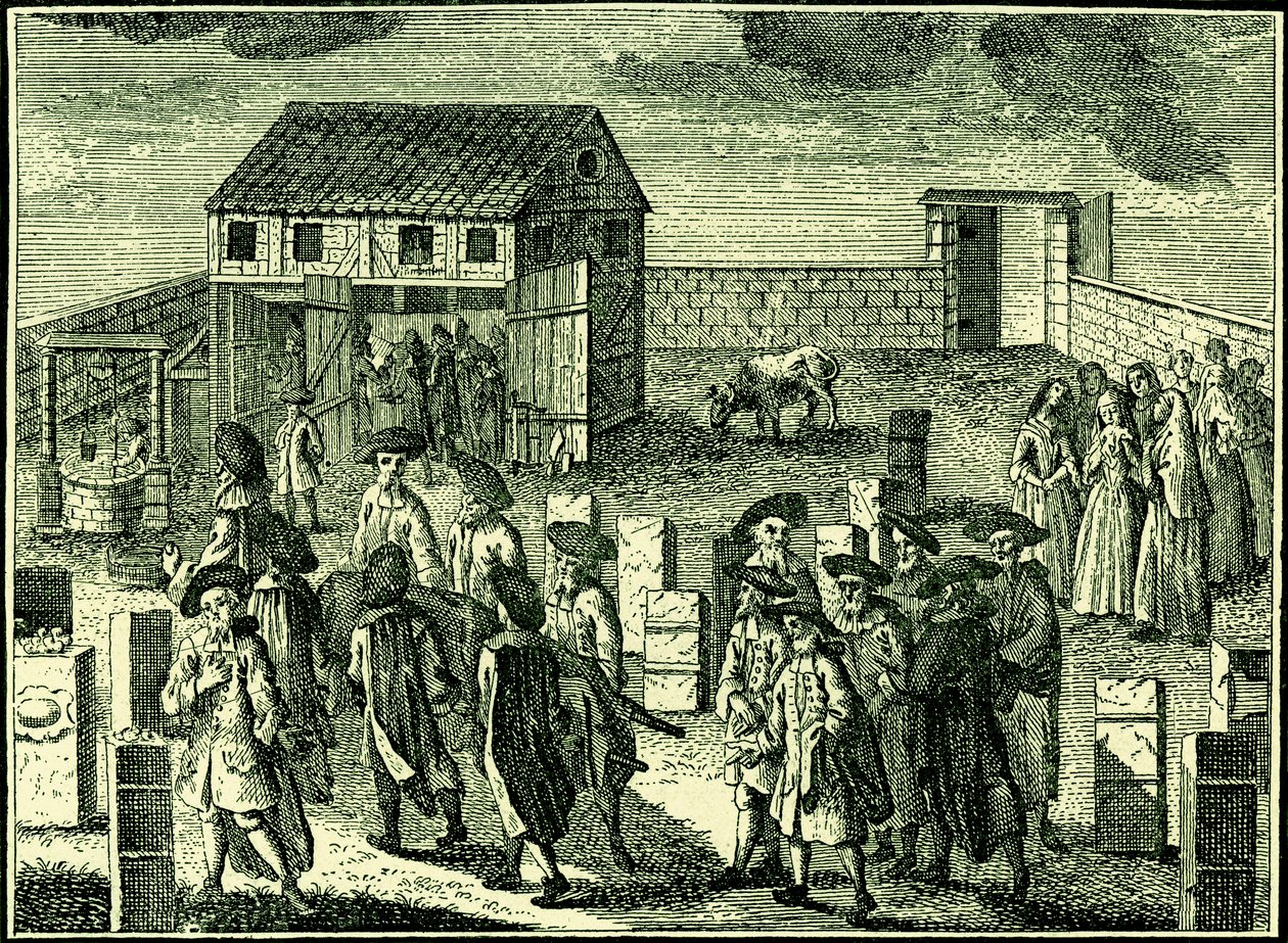 Aškenázský židovský pohřeb, z "The Jewish Encylopedia". od American School