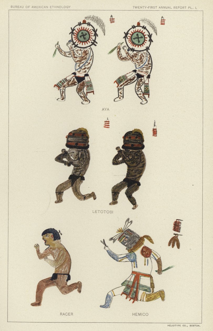 Aya, Letotobi, Racer, Hemico (barevná litografie) od American School