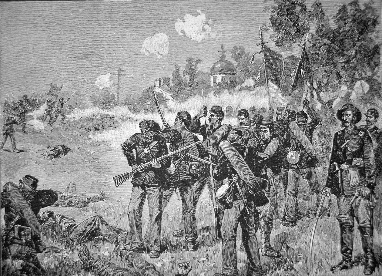 Bitva u Gettysburgu, v těsné blízkosti prvního dne od American School