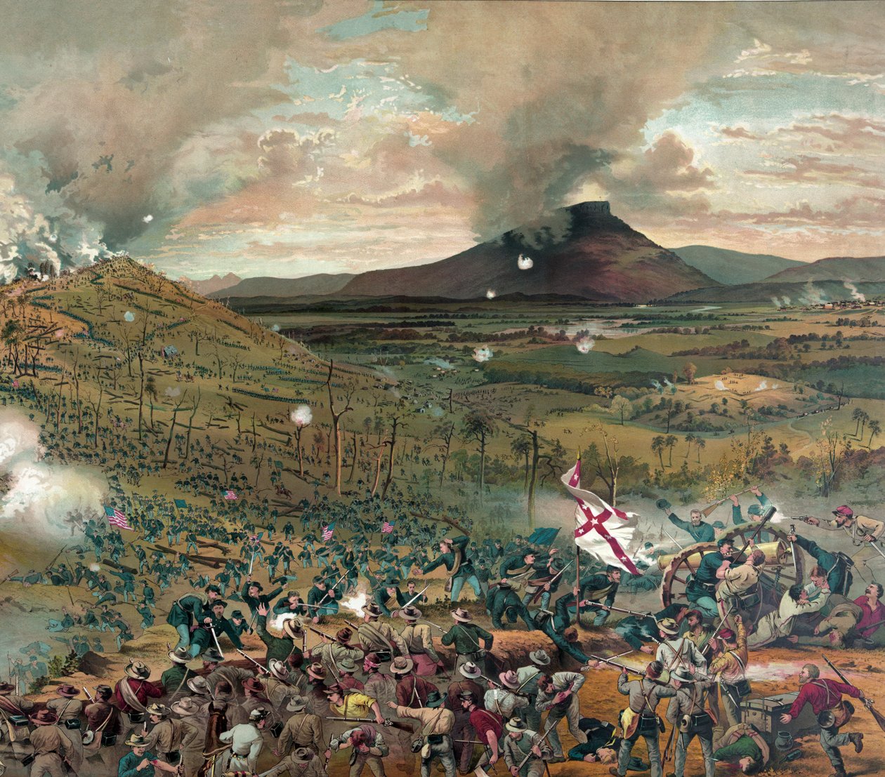 Battle of Mission Ridge, 25. listopadu 1863 - prezentováno s komplimenty ... hospoda. 1886. od American School