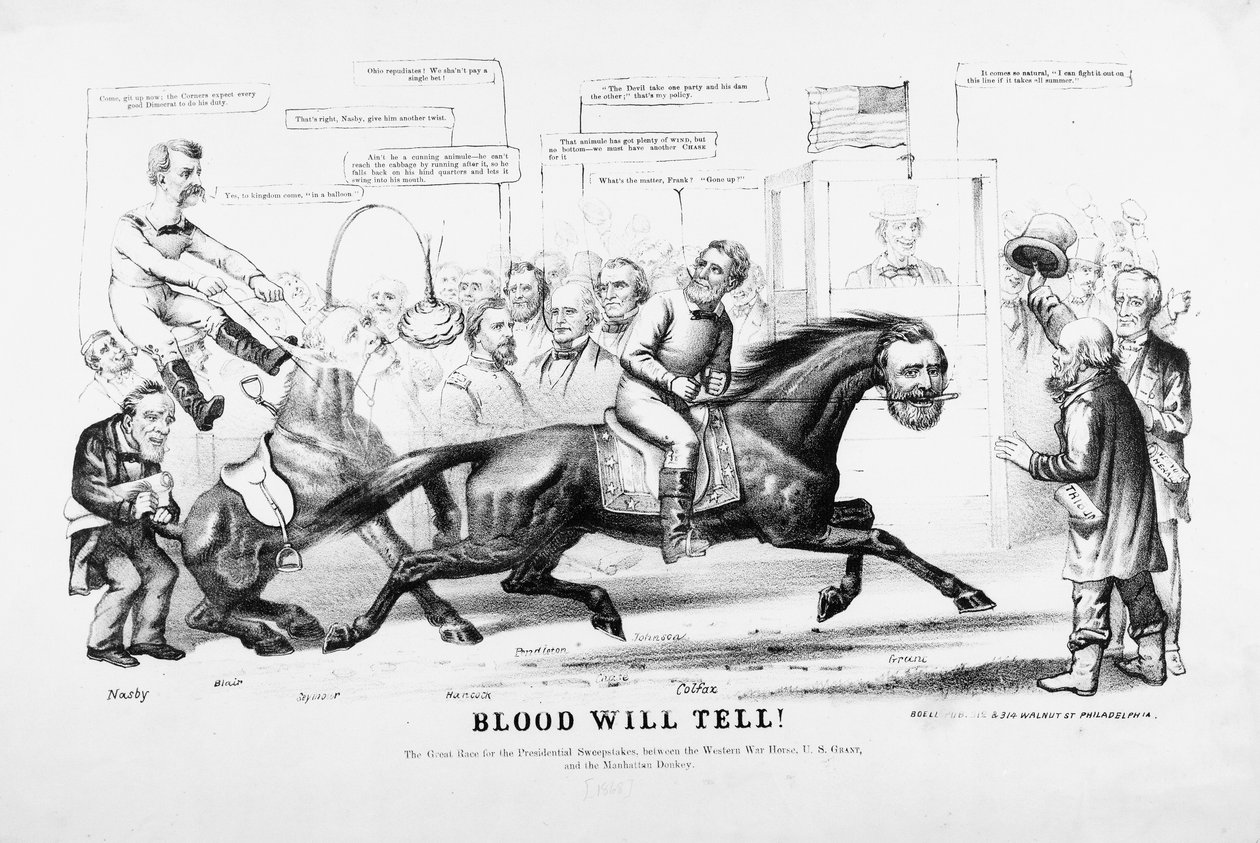 Blood Will Tell, politická karikatura od American School