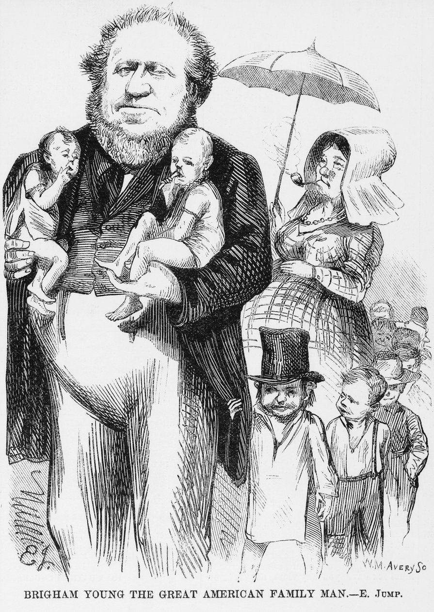 Brigham Young (1801-77) velký americký rodinný muž od American School