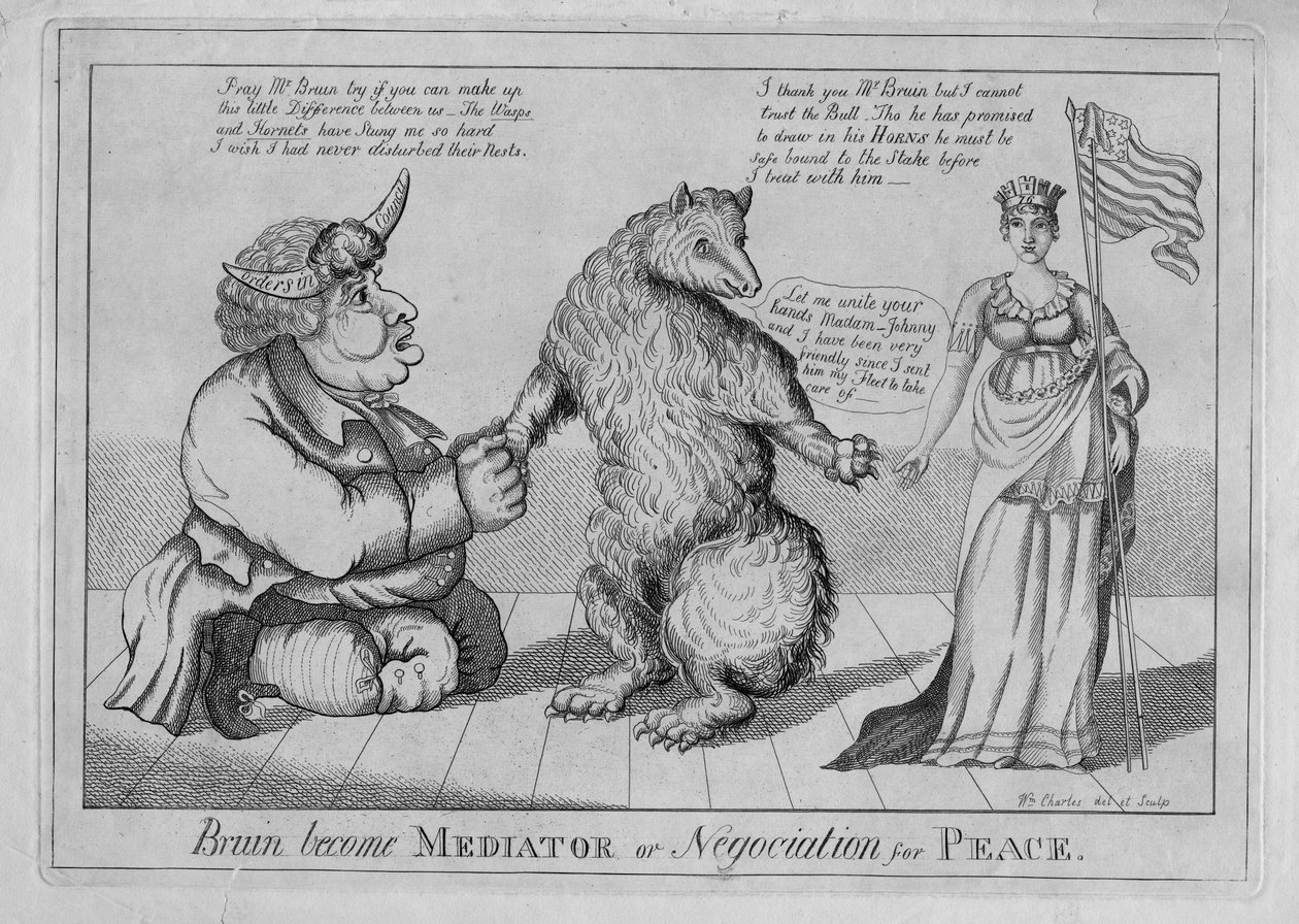 Bruin se stal prostředníkem nebo vyjednáváním o míru, kolem roku 1813 od American School