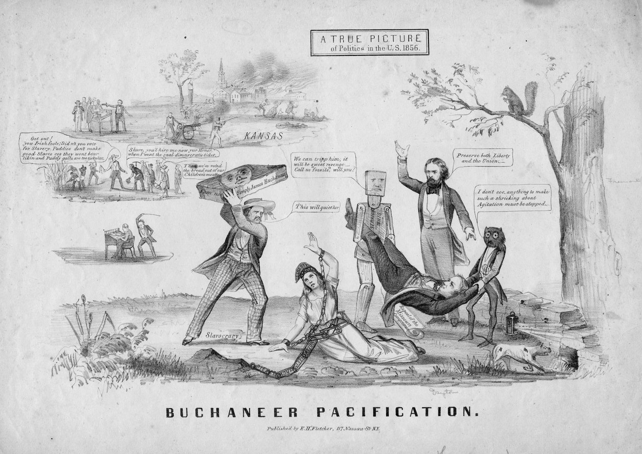 Buchaneer pacification; vydal E. H. Fletcher, New York, cca 1856 od American School