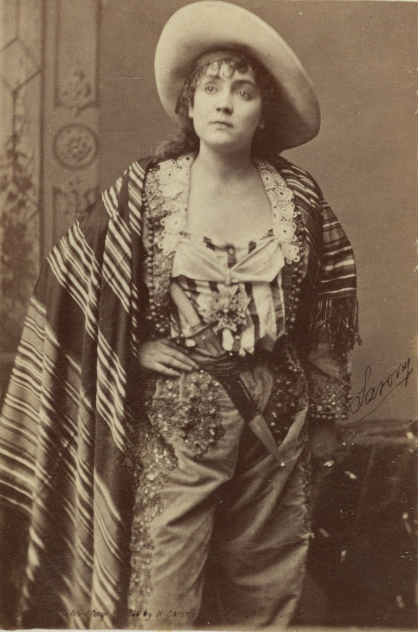 Obrázek kabinetu herce Adah Isaacs Menken od American School