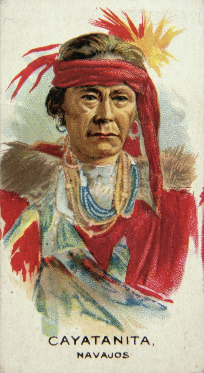 Cayatanita, náčelník Navahů z 19. století (litho) od American School