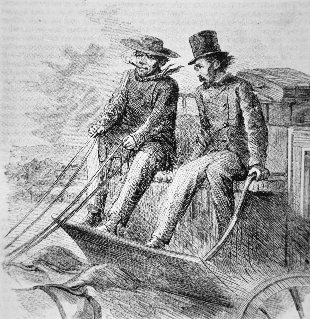 Charlie Parkhurst (1812-79), řidič dostavníku ze starého západu (litho) od American School