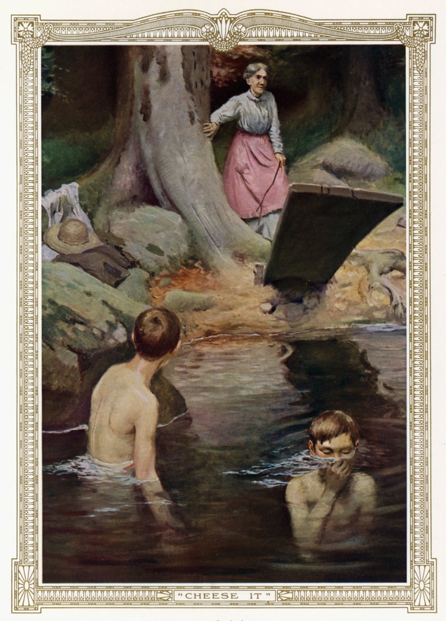 Cheese It, Boys swimming (litografie) od American School