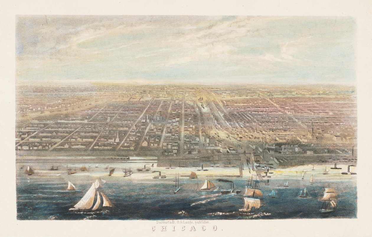 Chicagský přístav po roce 1856 od American School