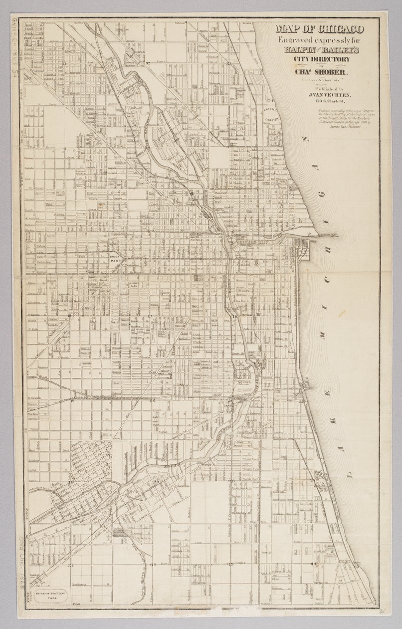Mapa města Chicago od American School