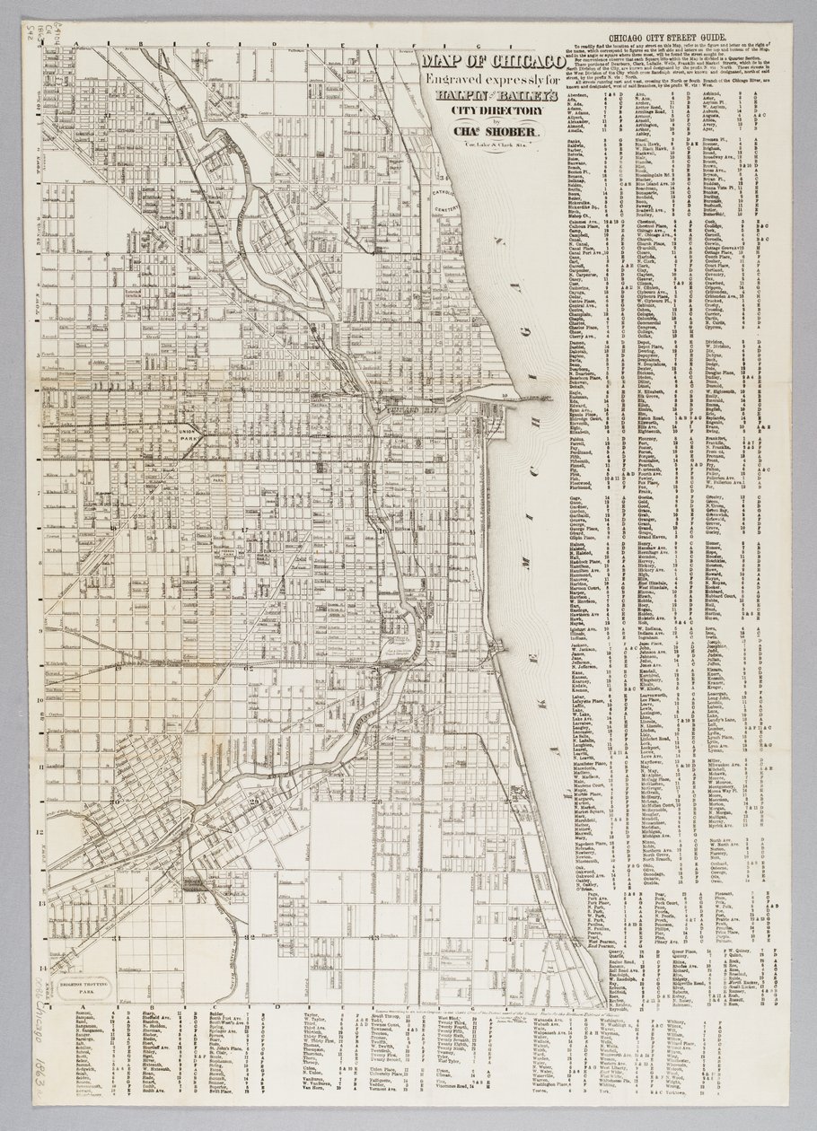 Mapa města Chicago od American School