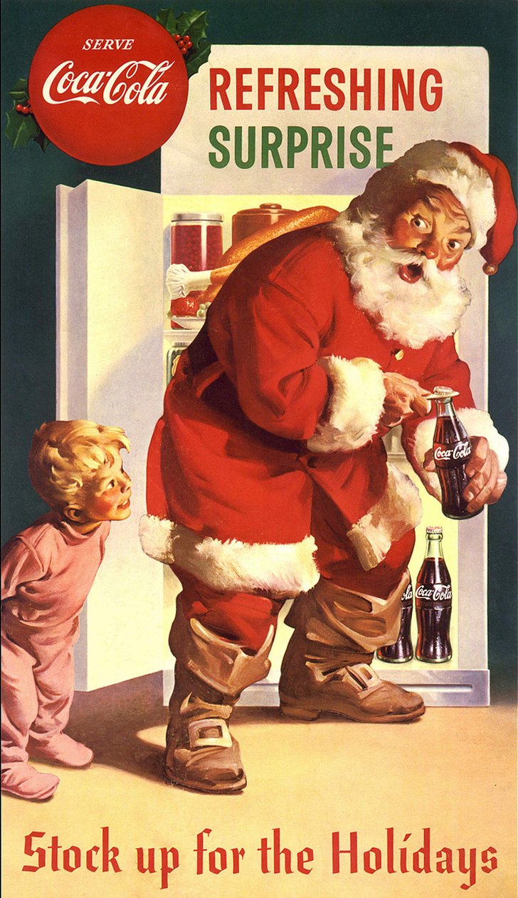 Reklama „Coca-Cola“ se Santa Clausem, 40. Vyžaduje se předchozí povolení pro použití s Coca-Colou. od American School